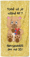 IMPAR Tobě už je tolik? 41 let – 70 × 140 cm - Bath Towel