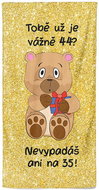 IMPAR Tobě už je tolik? 44 let – 70 × 140 cm - Bath Towel