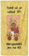 IMPAR Tobě už je tolik? 51 let – 70 × 140 cm - Bath Towel