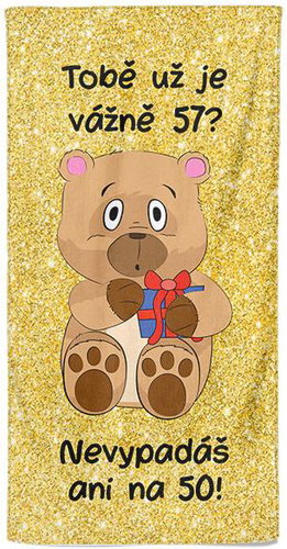 IMPAR Tobě už je tolik? 57 let – 70 × 140 cm - Bath Towel - Main image