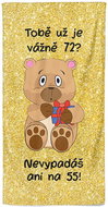 IMPAR Tobě už je tolik? 72 let – 70 × 140 cm - Bath Towel