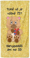 IMPAR Tobě už je tolik? 75 let – 70 × 140 cm - Bath Towel