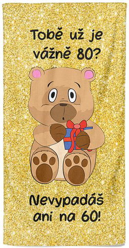 IMPAR Tobě už je tolik? 80 let – 70 × 140 cm - Bath Towel - Main image