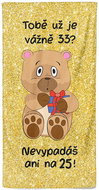 IMPAR Tobě už je tolik? 33 let – 100 × 170 cm   - Bath Towel
