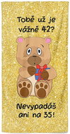 IMPAR Tobě už je tolik? 42 let – 100 × 170 cm   - Bath Towel