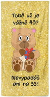 IMPAR Tobě už je tolik? 43 let – 100 × 170 cm   - Bath Towel