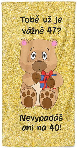 IMPAR Tobě už je tolik? 47 let – 100 × 170 cm   - Bath Towel - Main image