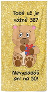 IMPAR Tobě už je tolik? 58 let - 100 × 170 cm   - Bath Towel