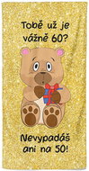 IMPAR Tobě už je tolik? 60 let – 100 × 170 cm   - Bath Towel