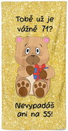 IMPAR Tobě už je tolik? 71 let – 100 × 170 cm   - Bath Towel
