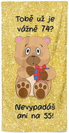 IMPAR Tobě už je tolik? 74 let – 100 × 170 cm   - Bath Towel