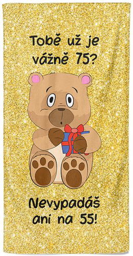 IMPAR Tobě už je tolik? 75 let – 100 × 170 cm   - Bath Towel - Main image