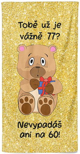 IMPAR Tobě už je tolik? 77 let – 100 × 170 cm   - Bath Towel - Main image