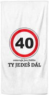 IMPAR Ty jedeš dál 40 - let – 70 × 140 cm - Bath Towel