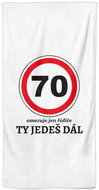 IMPAR Ty jedeš dál 70 - let – 70 × 140 cm - Bath Towel