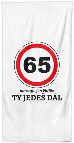 IMPAR Ty jedeš dál 65 - let – 100 × 170 cm   - Bath Towel - Main image
