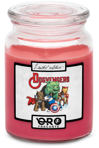 IMPAR Chocolate scented cherry candle - Dogvengers 500 g - Candle - Main image