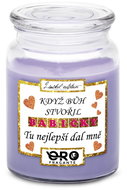 IMPAR Candle with lavender scent - When God created grandmothers 500 g - Candle
