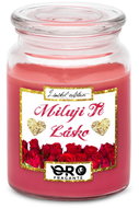 IMPAR Chocolate scented cherry candle - I love you - rose 500 g - Candle