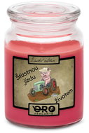 IMPAR Chocolate scented cherry candle - Piglet and tractor 500 g - Candle