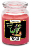IMPAR Chocolate scented cherry candle - Soptík with fireman 500 g - Candle