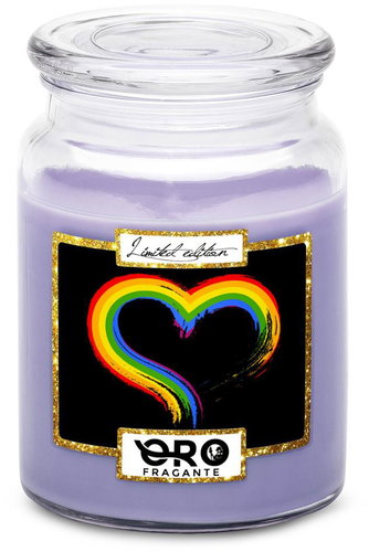 IMPAR Lavender scented candle - LGBT Heart 500 g - Candle - Main image