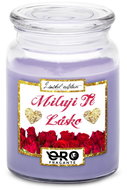 IMPAR Candle with lavender scent - I love you - rose 500 g - Candle