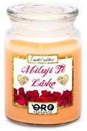 IMPAR Tropical fruit scented candle - I love you - rose 500 g - Candle