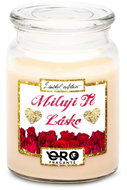 IMPAR Vanilla scented candle - I love you - rose 500 g - Candle
