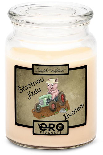 IMPAR Candle with vanilla scent - Piglet and tractor 500 g - Candle - Main image