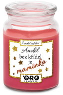 IMPAR Chocolate scented cherry candle - Angel without wings is a mother 500 g - Candle
