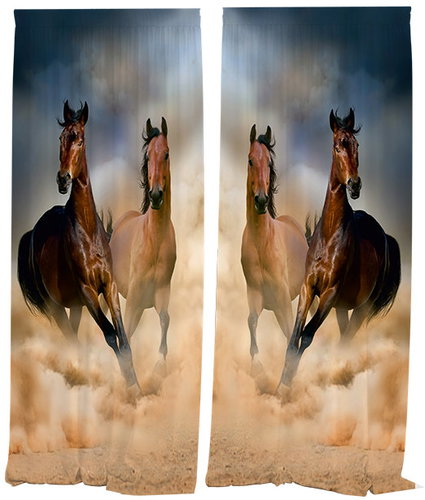 IMPAR Curtains Horses,140 × 250 cm - Drape - Main image