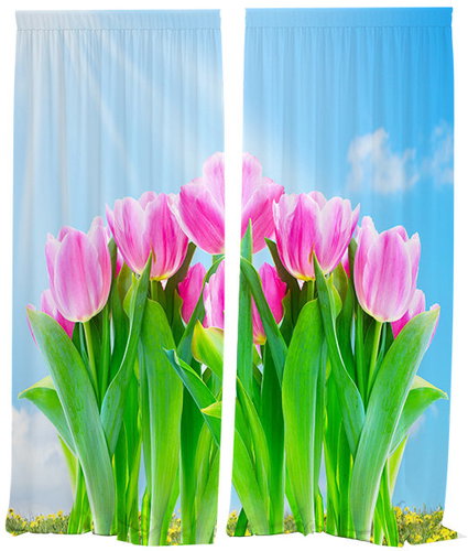 IMPAR Curtains Tulips,140 × 250 cm - Drape - Main image