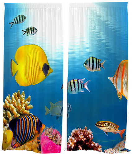 IMPAR Curtains Sea bottom 2,140 × 250 cm - Drape - Main image