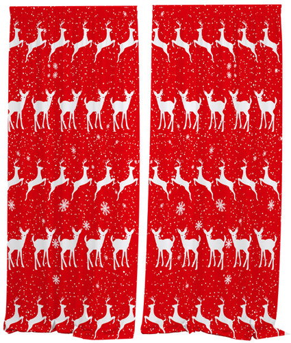 IMPAR Christmas reindeer curtains,140 × 250 cm - Drape - Main image