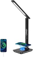 Table Lamp Immax KINGFISHER Qi LED Table Lamp, Black with Wireless Charging Qi and USB - Stolní lampa