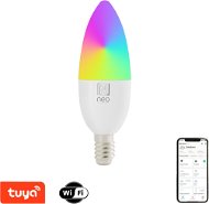 LED Bulb Immax NEO LITE LED Smart Bulb, E14, 6W, RGB+CCT Coloured and White, Dimmable, WiFi - LED žárovka