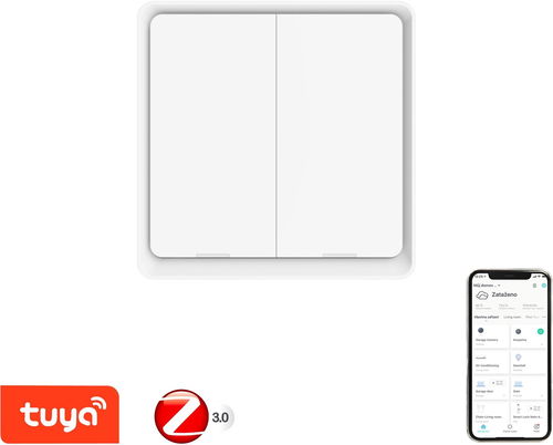 IMMAX NEO Smart vypínač 2-tlačítkový Zigbee 3.0 - Vypínač - Hlavní obrázek