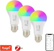 IMMAX NEO Smart sada 3× žiarovka LED E2711W RGB+CCT farebná a biela, stmievateľná, Zigbee 3.0 - LED žiarovka