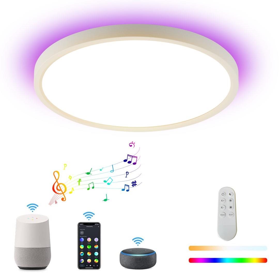 IMMAX NEO LITE TUDO Smart mennyezeti lámpa RGB háttérvilágítással 40cm, 50W Tuya WiFi BT Beacon