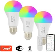 IMMAX NEO LITE 3× Smart žiarovka LED E27 11W RGB+CCT, stmievateľná, WiFi, Beacon, DO - LED žiarovka