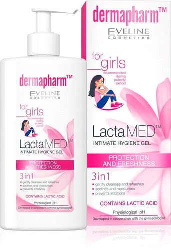 EVELINE Cosmetics Lactamed protection and freshness 3in1 250 ml - Intimate Hygiene Gel - Main image
