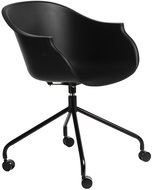 Židle Roundy na kolečkách bílá - Jídelní židle