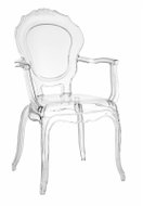 Židle Queen Arm transparentní - Jídelní židle