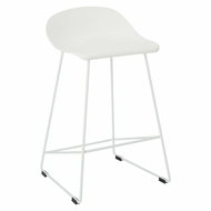 Barová Židle Molly bílá nízká - Jídelní židle
