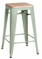 Barová stolička Paris Wood 65cm borovice zelená - Barová židle