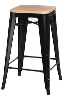 Barová stolička Paris Wood 75 cm borovice černá - Barová židle