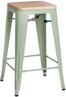 Barová stolička Paris Wood 75 cm borovice zelená - Barová židle
