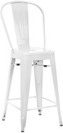 Barová židle s opěradlem Paris Back bílá - Barová židle