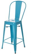 Barová židle s opěradlem Paris Back modrá - Barová židle